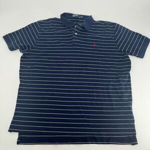Polo Ralph Lauren Striped Polo Shirt Mens XXL Red Pony Logo‎ Cotton